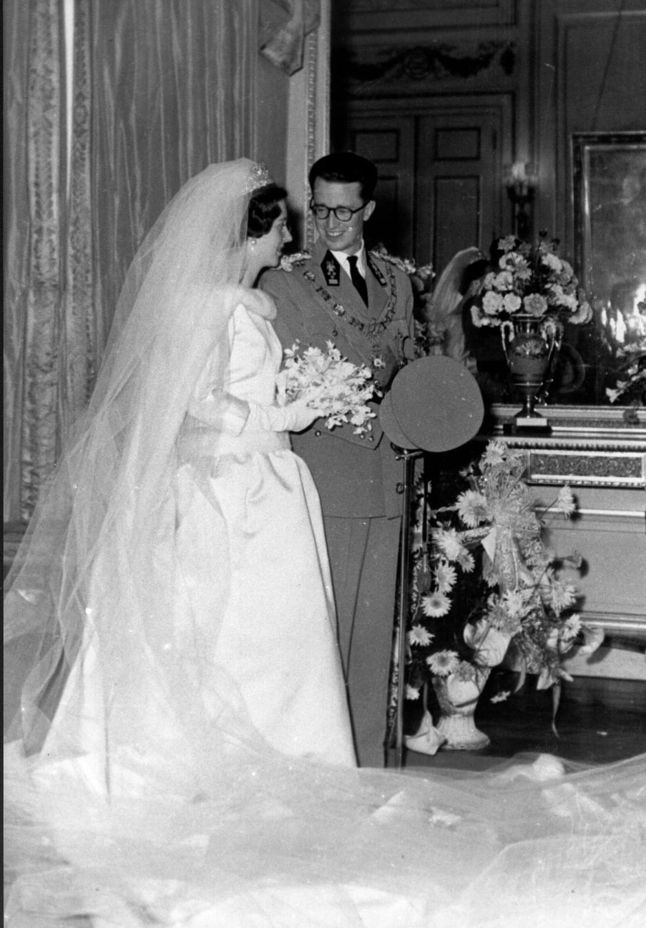 La pareja el día de su boda el 15 de diciembre de 1960