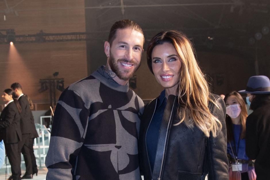 Sergio Ramos and Pilar Rubio attending the LouisVuitton  show as part of Paris Fashion Week in Paris, France on January 20, 2022.