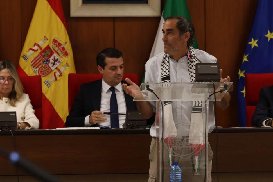 Juan Hidalgo, durante su intervención