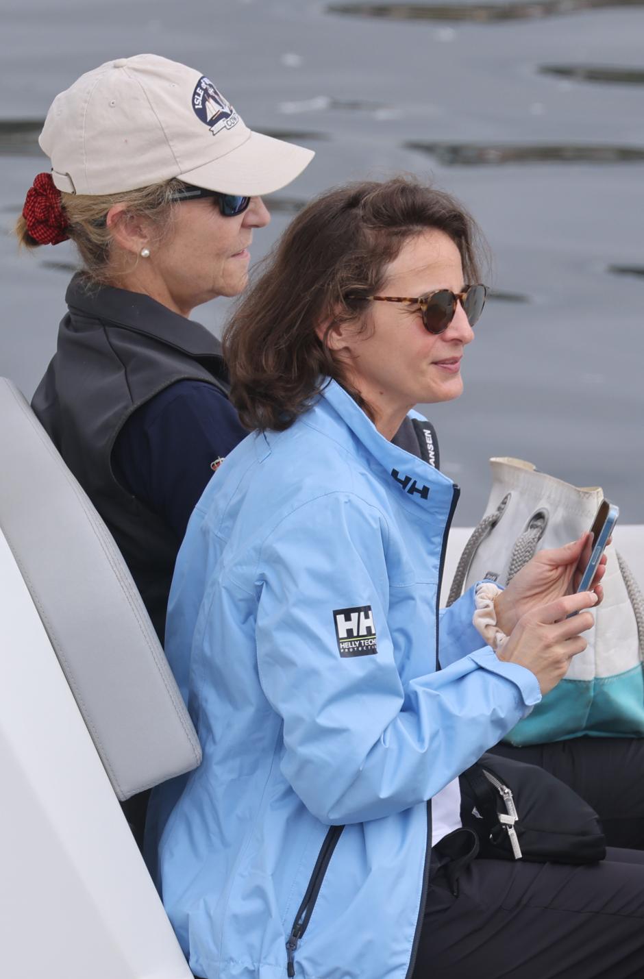 Infanta Elena de Borbon and author Laurence Debray in Sanxenxo 04 October 2024