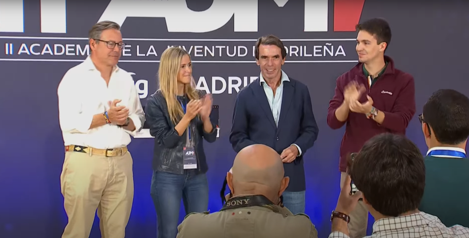 Aznar y Alfonso serrano en la inauguración de la II Academia de la Juventud Madrileña