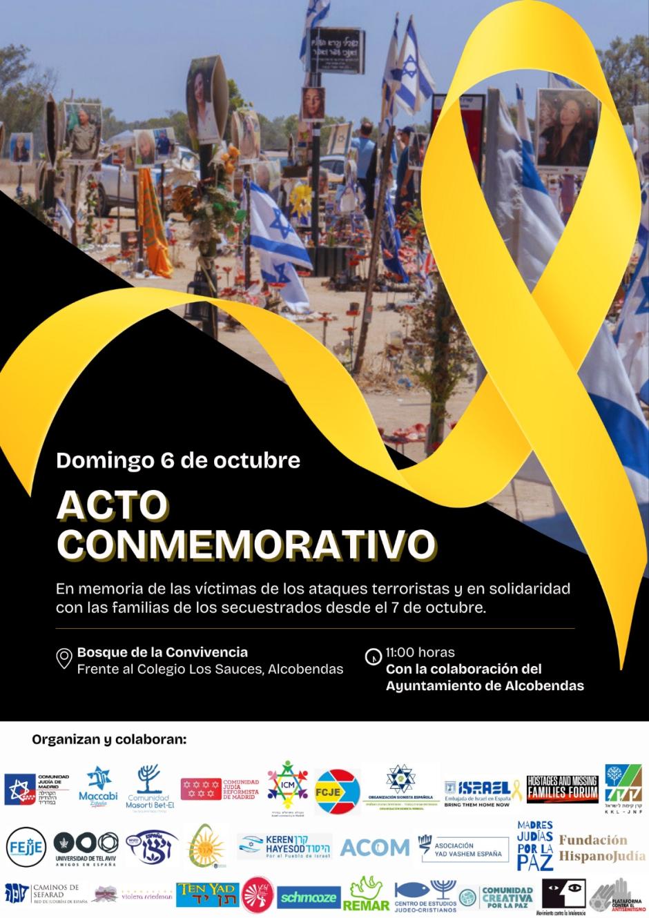 Acto conmemorativo de la comunidad judía en Alcobendas (Madrid)