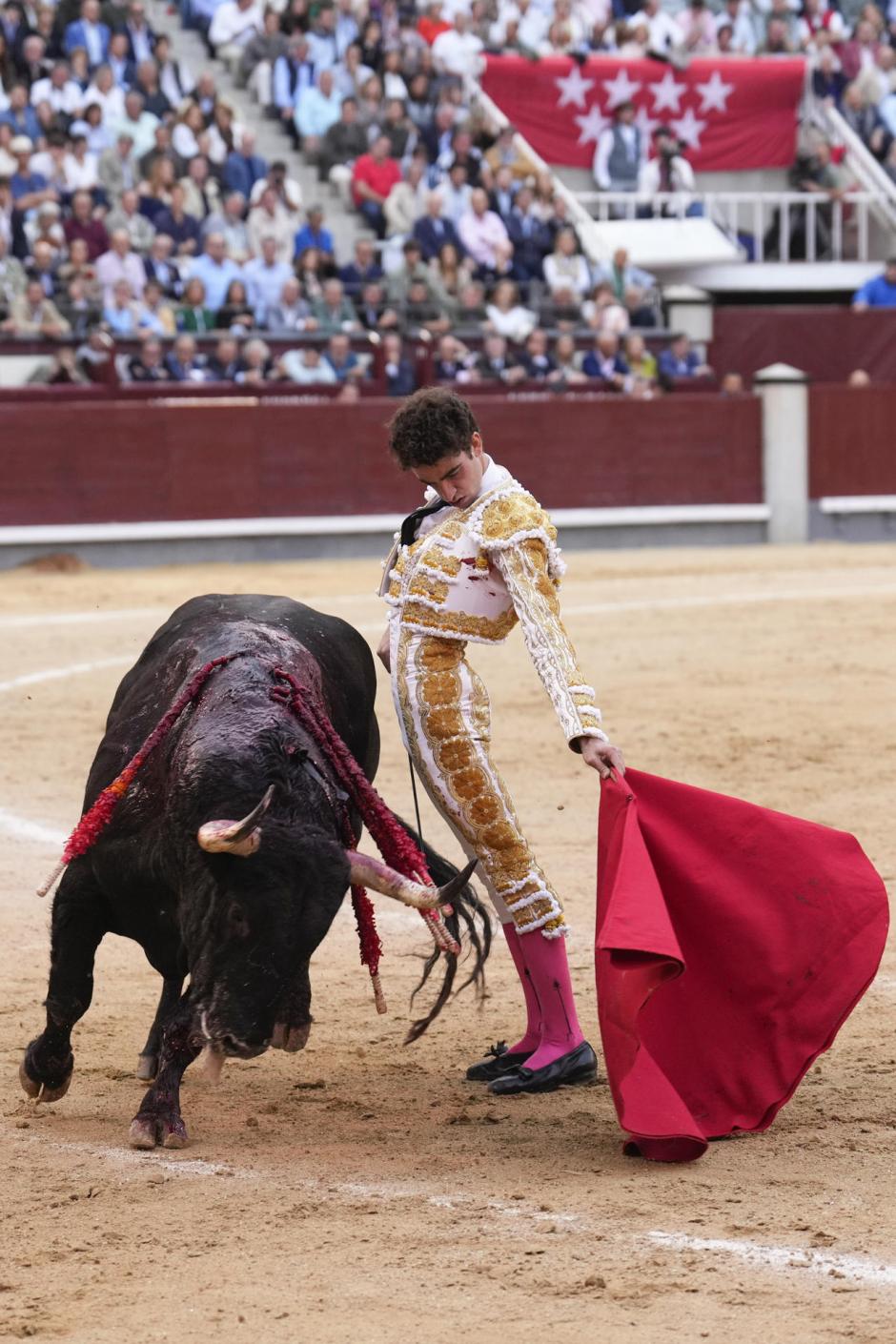 Víctor Hernández, con la muleta en la última de la Feria de Otoño de Las Ventas