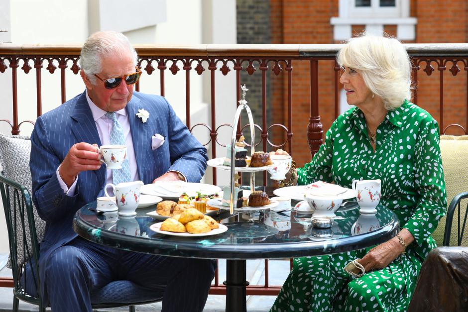 Prince Charles of Wales and Camilla Parker Duchess of Cornwall during a visit to the TheatreRoyal DruryLane, central London. Picture date: Wednesday June 23, 2021.