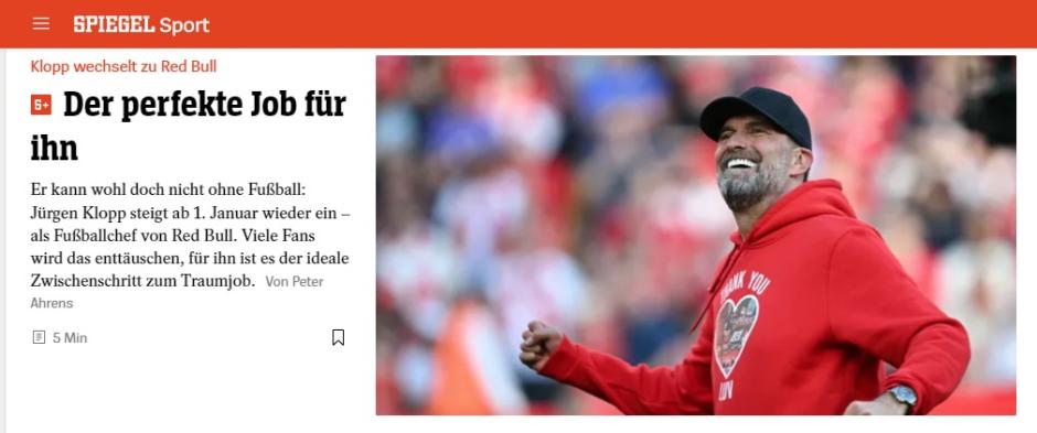 El diario Der Spiegel carga contra el entrenador alemán de manera irónica, hablando de ''el trabajo perfecto para él'' y lamentando ''la muerte del romance futbolístico''