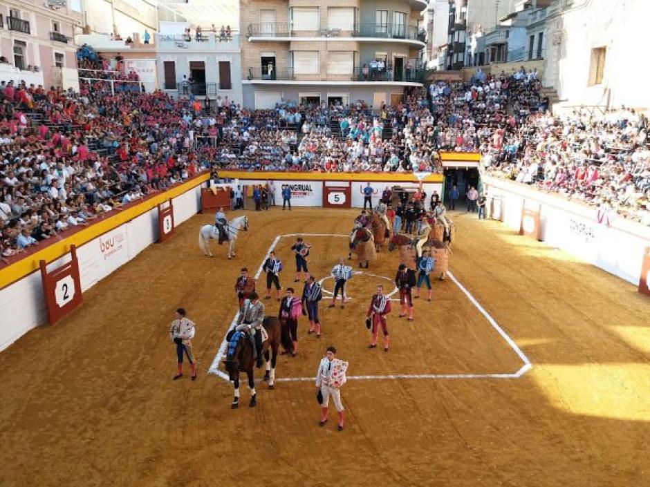 Imagen de un festejo taurino en la plaza de toros de Algemesí, Valencia