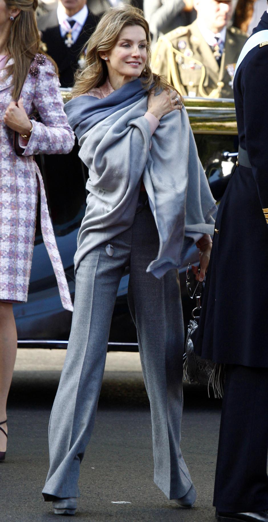 Spain's Princess Letizia Ortiz during Dia de la Hispanidad, Spain's National Day, in Madrid, Tuesday, Oct. 12, 2010.