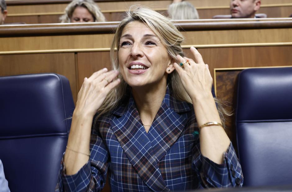 Yolanda Diaz during session control al gobierno in Madrid 09 October 2024