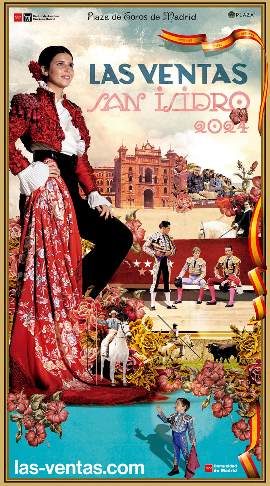 Poster of San Isidro Fair in Las Ventas, Madrid. February 2 2024
Pictured : Cayetana Rivera Ordoñez