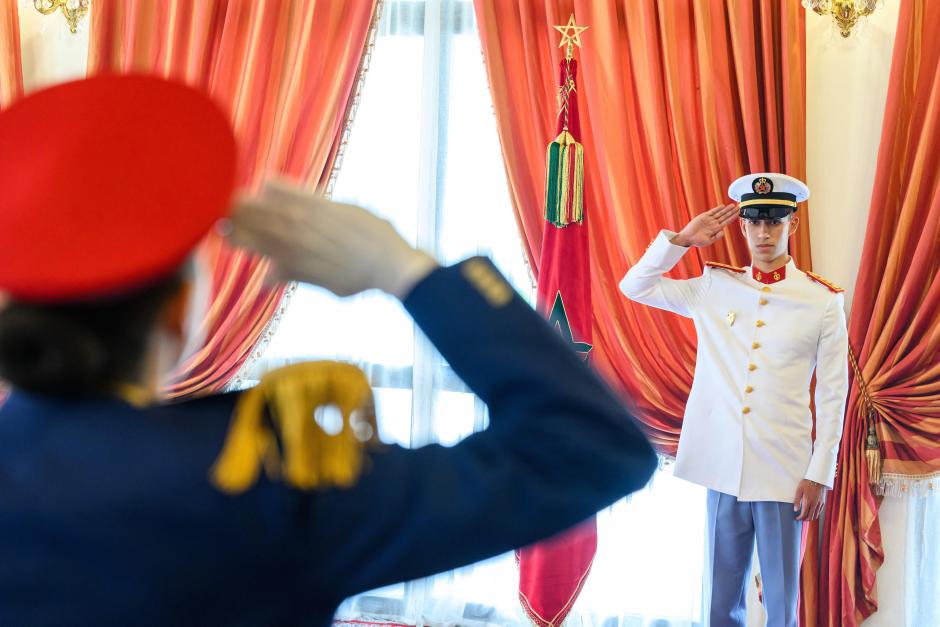 Morocco's Crown Prince Moulay El Hassan attending the occasion of the 25th anniversary of the King Morocco Mohamed accession to the throne, in 1999, in Tetouan, Morocco, on July 31st, 2024.