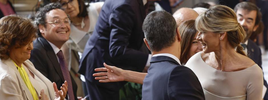 García Ortiz, Pedro Sánchez y Begoña Gómez