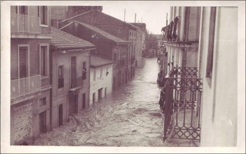 Imagen del municipio de Almácera, en Valencia, tras la riada de 1982