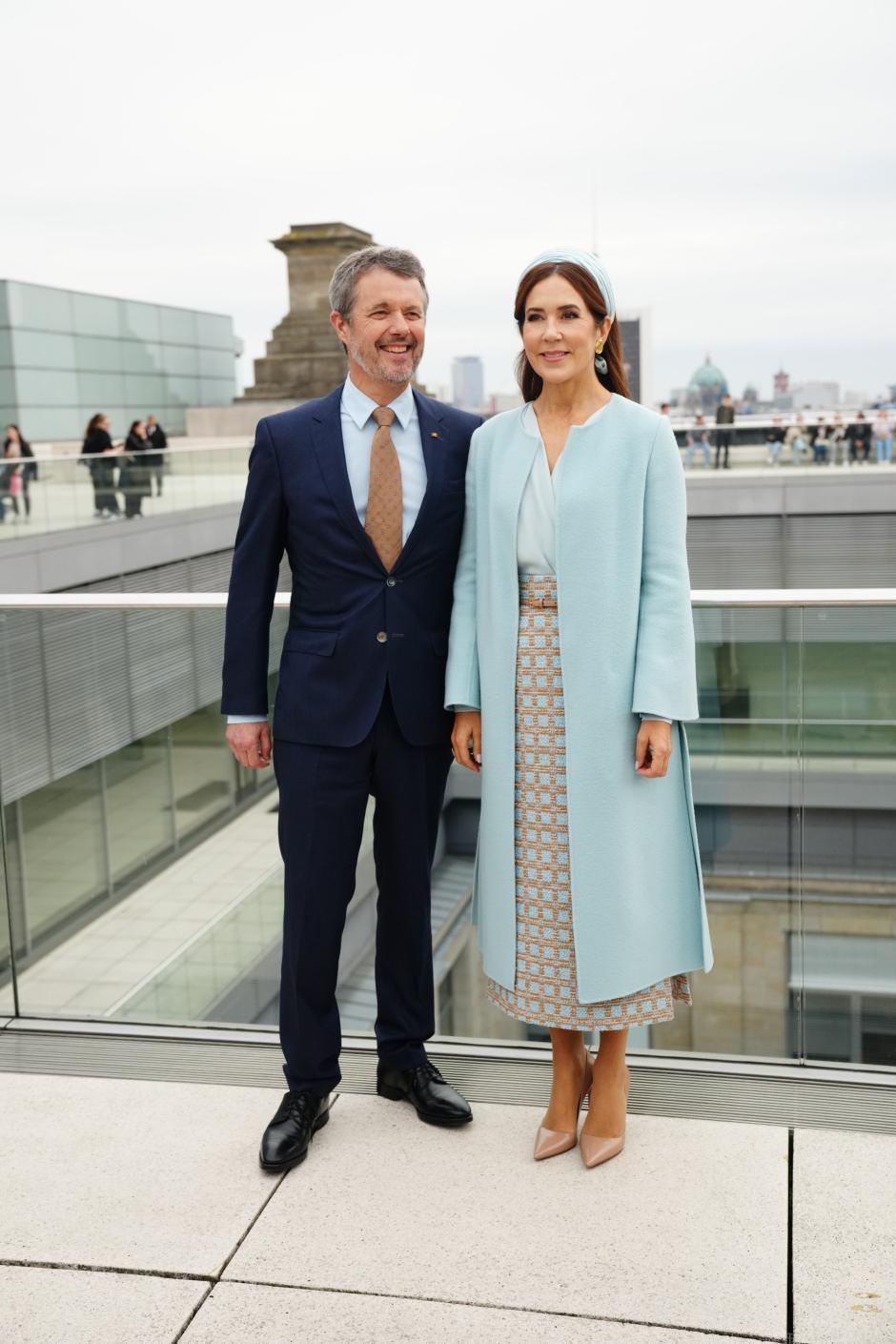 Denmarks King Frederik and Queen Mary  visit the Bundestag in the Reichstag building in Berlin, Germany, Monday the 21st of October 2024.