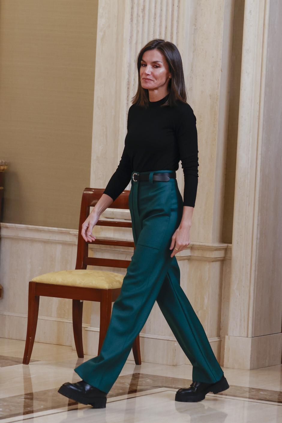 Spanish Queen Letizia receive the representatives of the committee of people with disabilities in Madrid, March 13, 2024