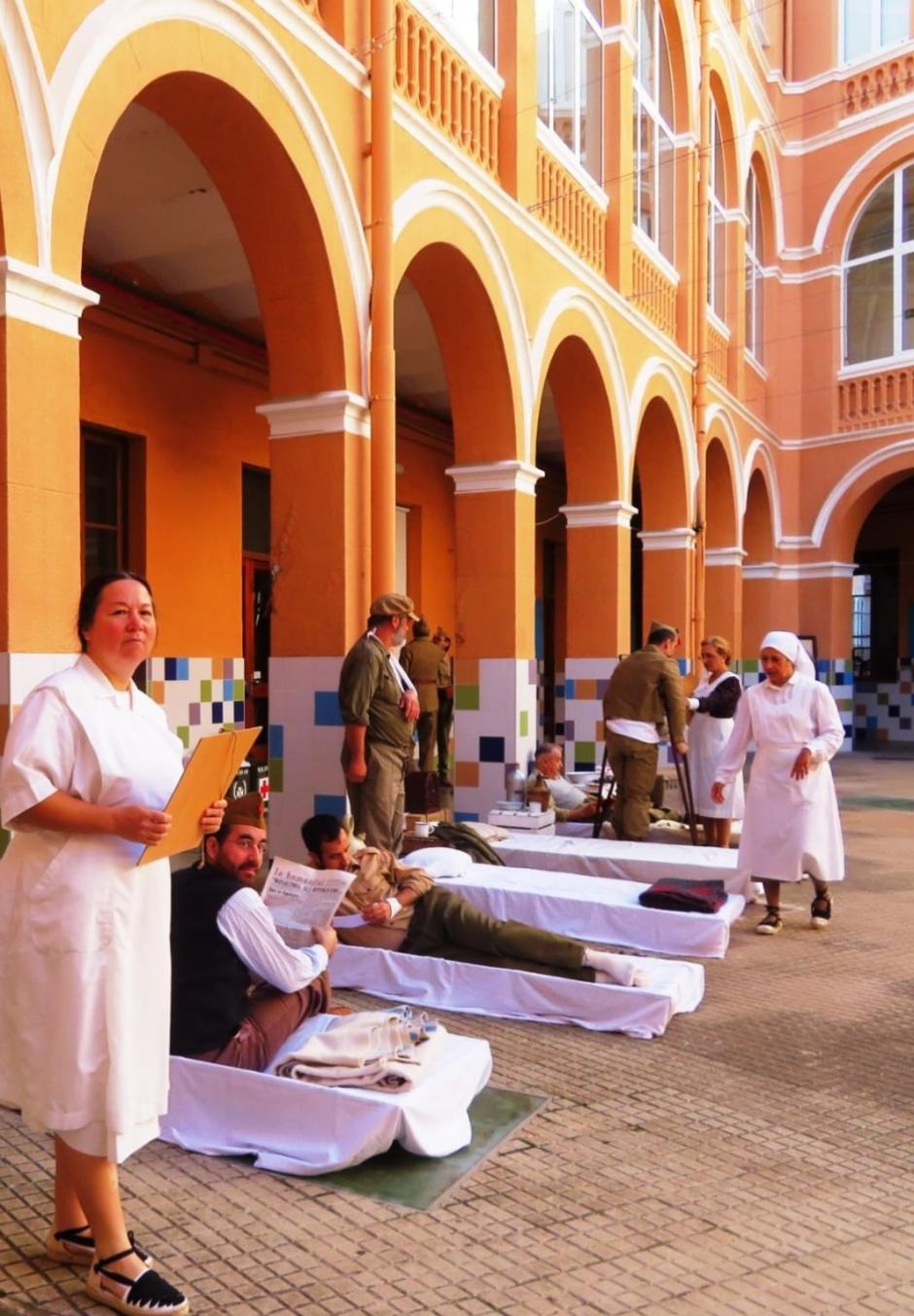 Un momento del acto de recreación histórica