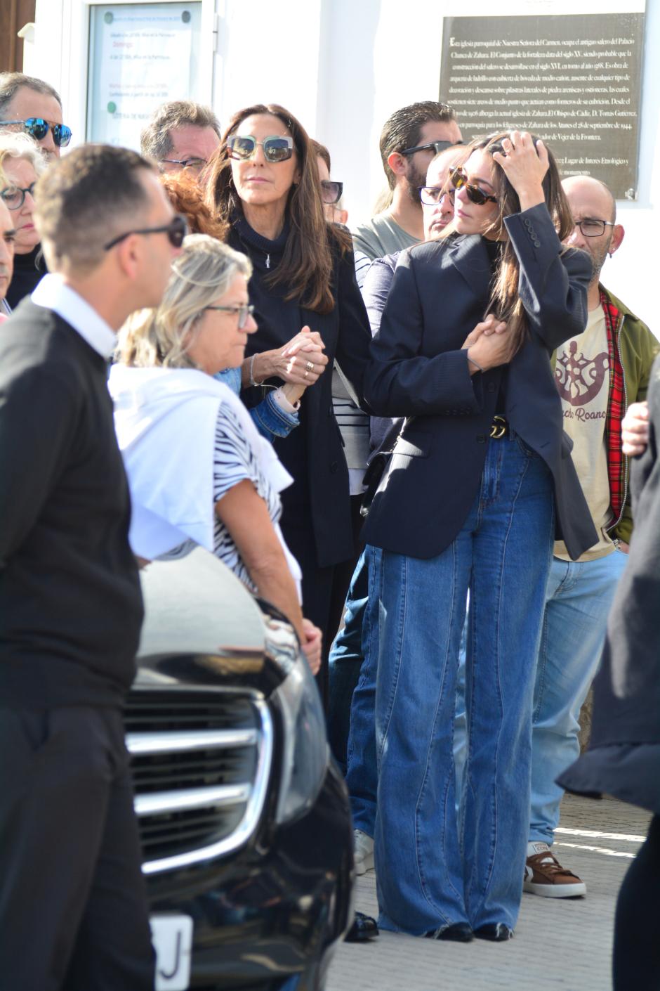 Actress Paz Padilla and Anna Ferrer Padilla during burial of Luis Padilla in Zahara de los Atunes on Tuesday, 22 October 2024.