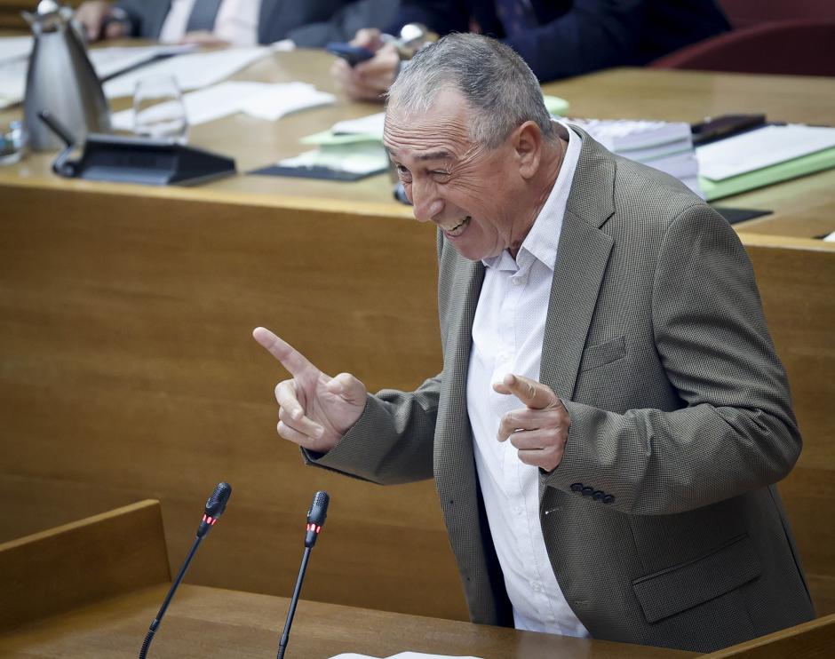 Joan Baldoví, durante la sesión de control a Carlos Mazón