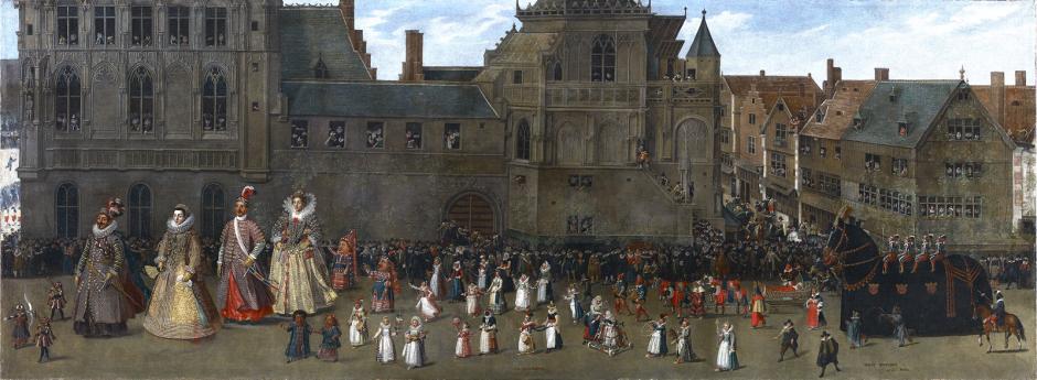 La procesión de gigantes en Bruselas el 31 de mayo de 1615 de David Noveliers fue la última adquisición, por 500.000 euros, del Ministerio de Cultura para el Museo del Prado. El lienzo de gran formato fue un encargo de los gobernadores de los Países Bajos, e importantes mecenas, Alberto de Austria e Isabel Clara Eugenia, y enviado a España como regalo al Rey Felipe III. El cuadro representa unas fiestas populares con motivo de la festividad religiosa de Nuestra Señora del Sablón en Bruselas, con pasacalles de gigantes y bailes.