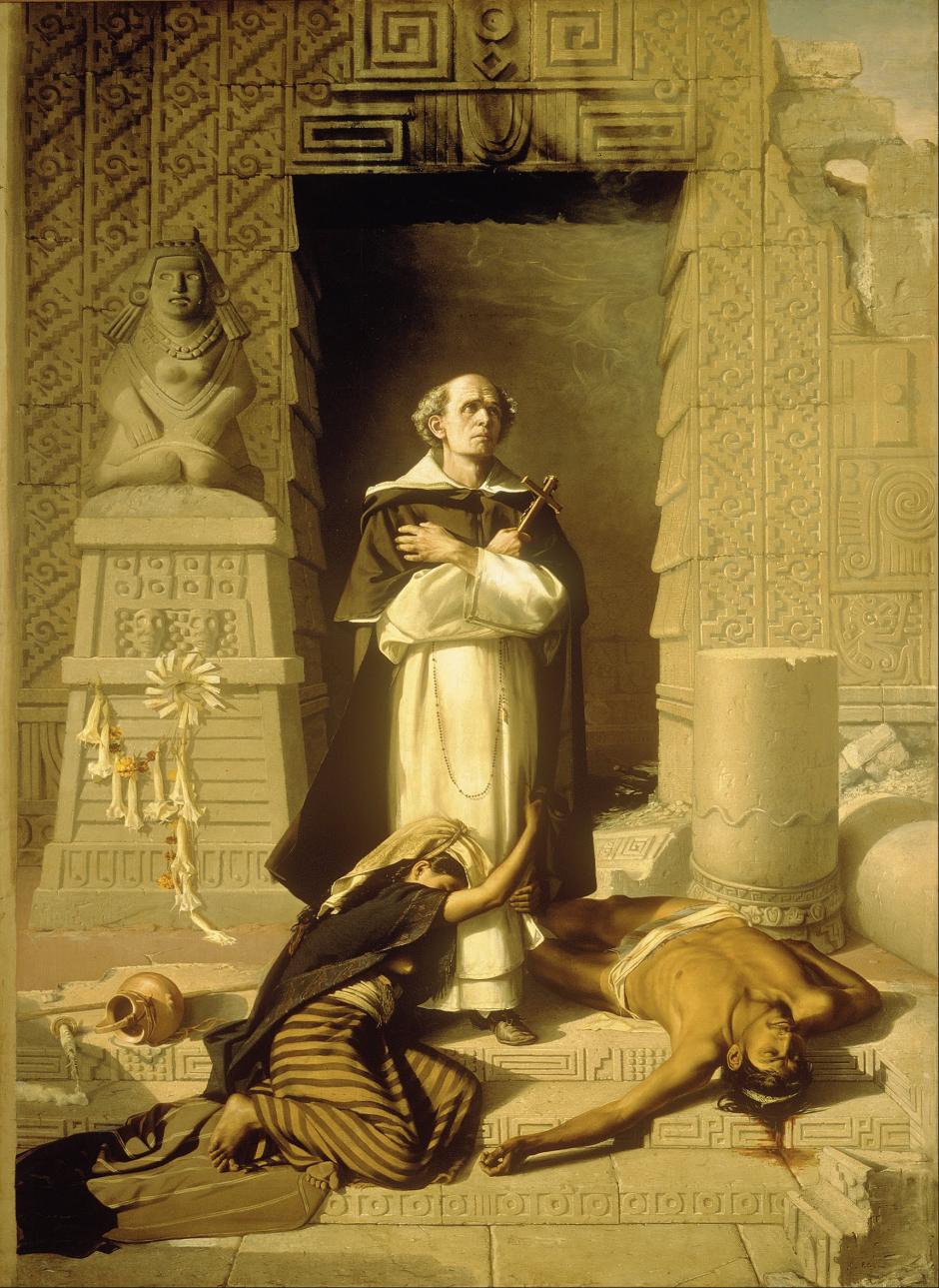 Fray Bartolomé de las Casas, elaborado por Félix Parra en 1875 para la Exposición Internacional de Santiago de Chile