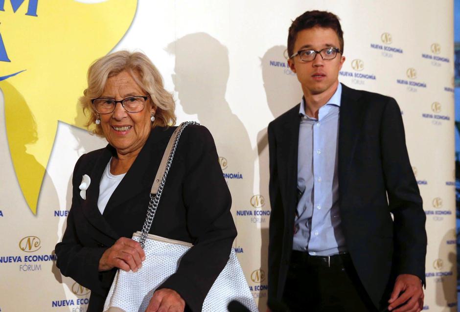 Íñigo Errejón, antes de protagonizar un desayuno informativo en el que ha sido presentado por la exalcaldesa de la capital, Manuela Carmena, en el año 2019