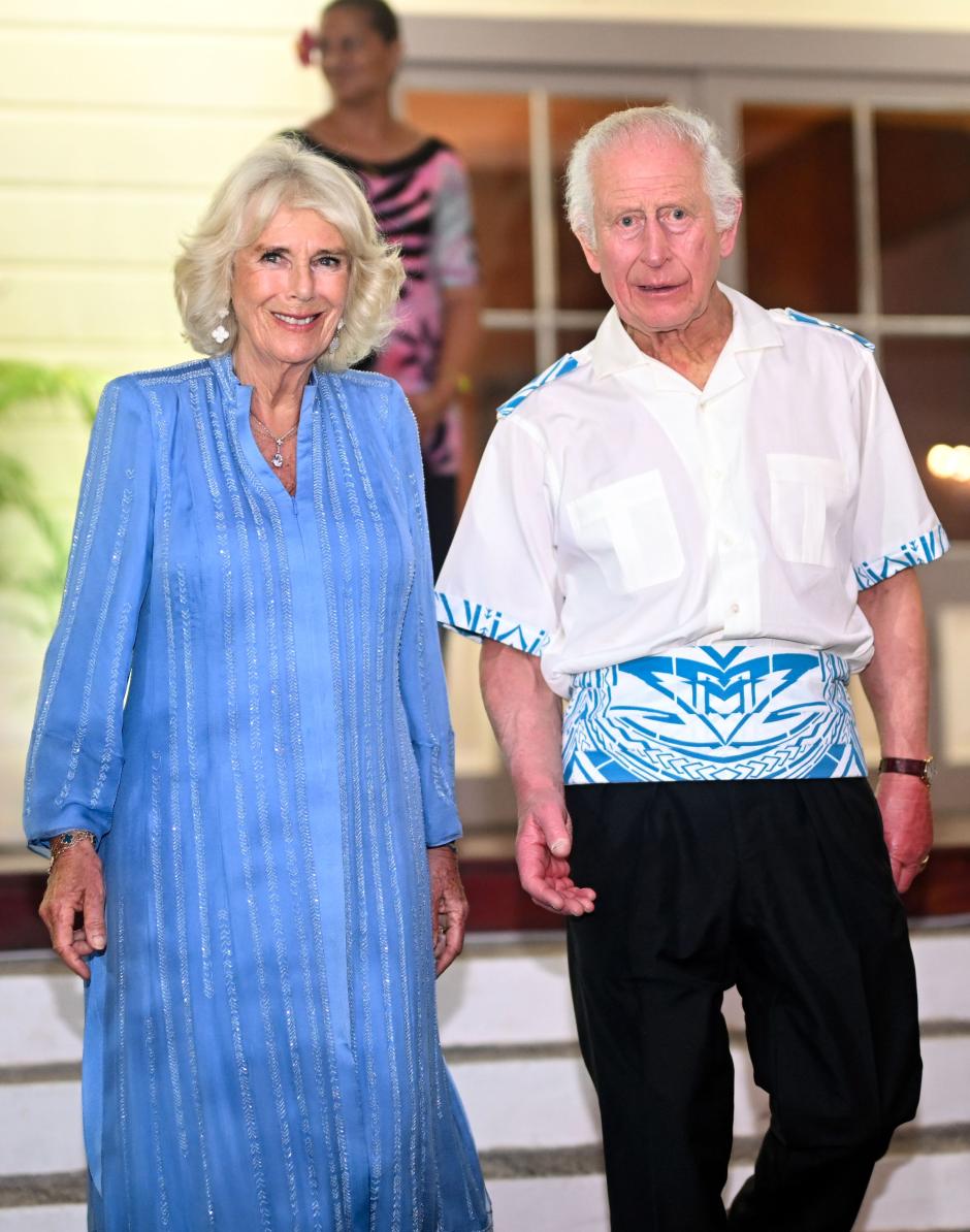 King Charles III and Queen Camilla attending the Commonwealth Heads of Government reception and dinner at the Robert Louis Stevenson Museum in Apia, Samoa, on day six of the royal visit to Australia and Samoa.