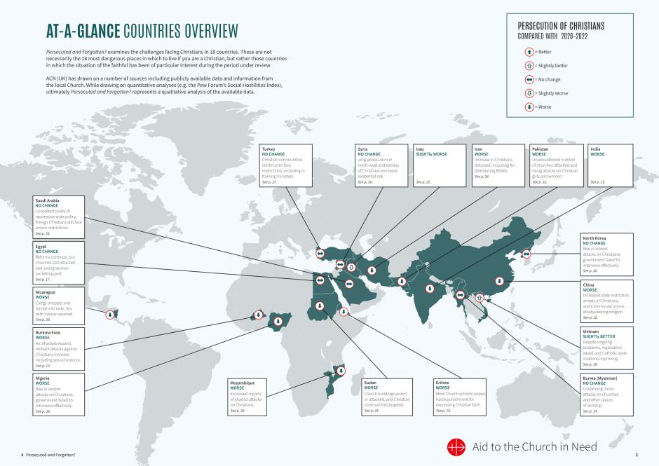 Mapa de la persecución religiosa