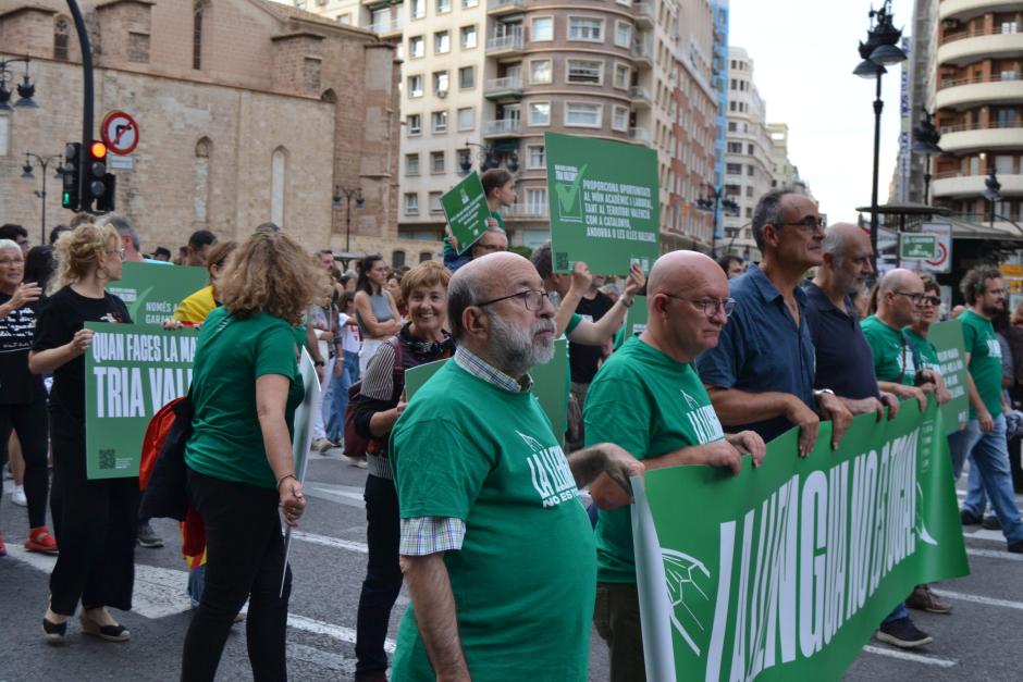 Mnifestación de la Llengua no es toca, el pasado 9 de octubre