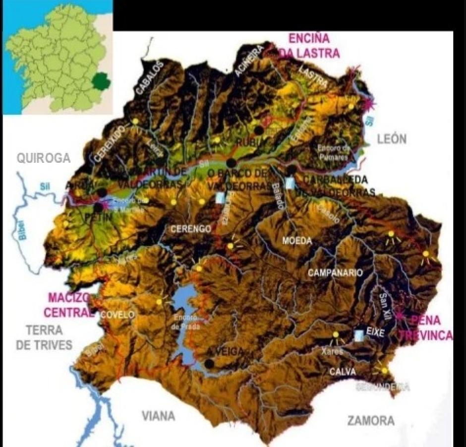 Mapa de Valdeorras