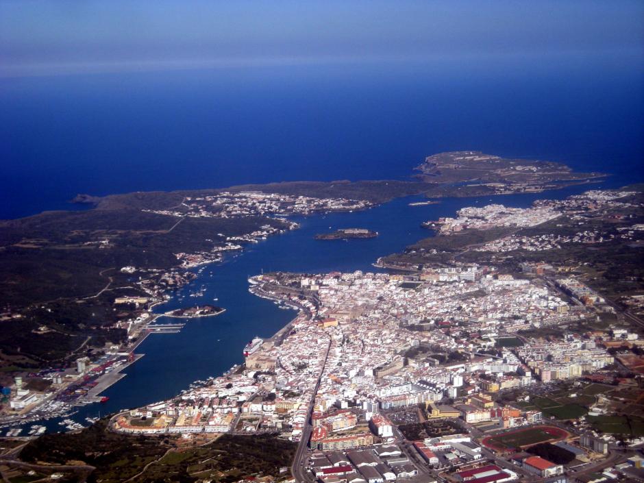 Vista aérea de Mahón