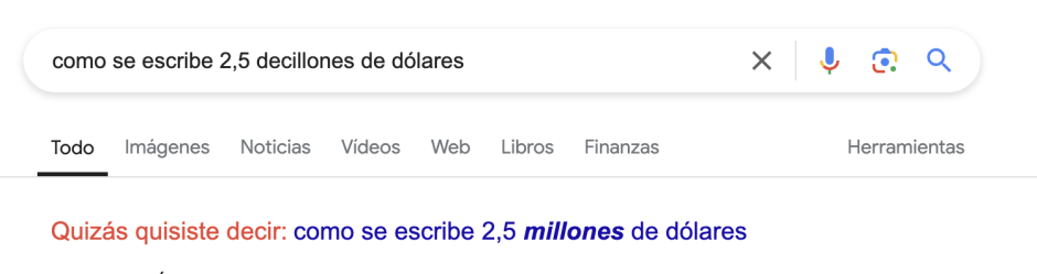 Resultado de la búsqueda de 2,5 decillones de dólares