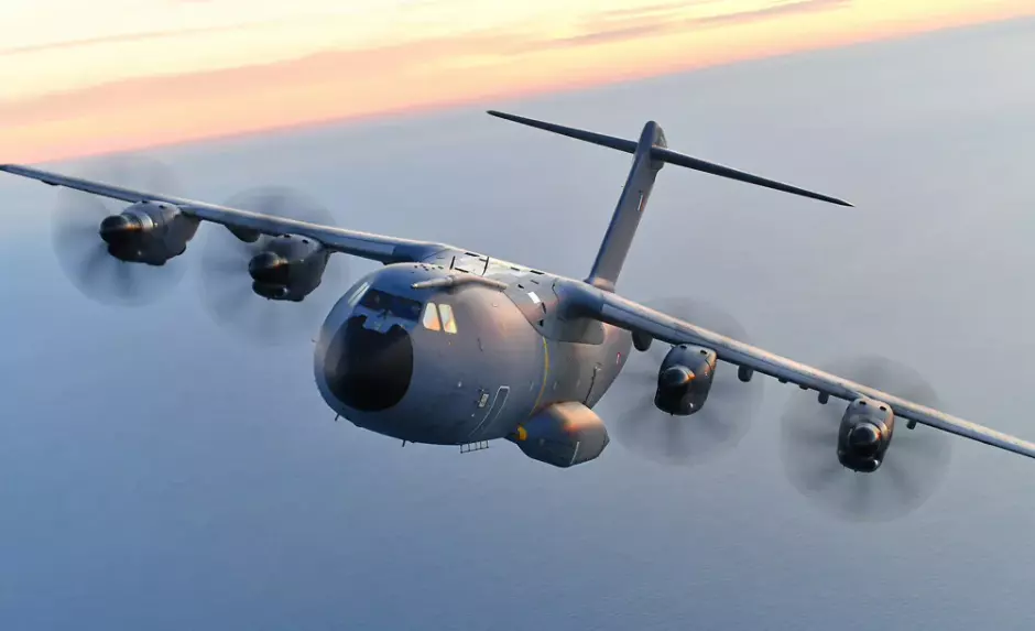 Espectacular imagen difundida por Airbus de su A400M en vuelo