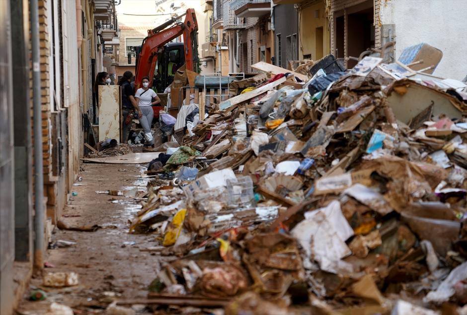 Efectos de la DANA en el municipio valenciano de Sedaví