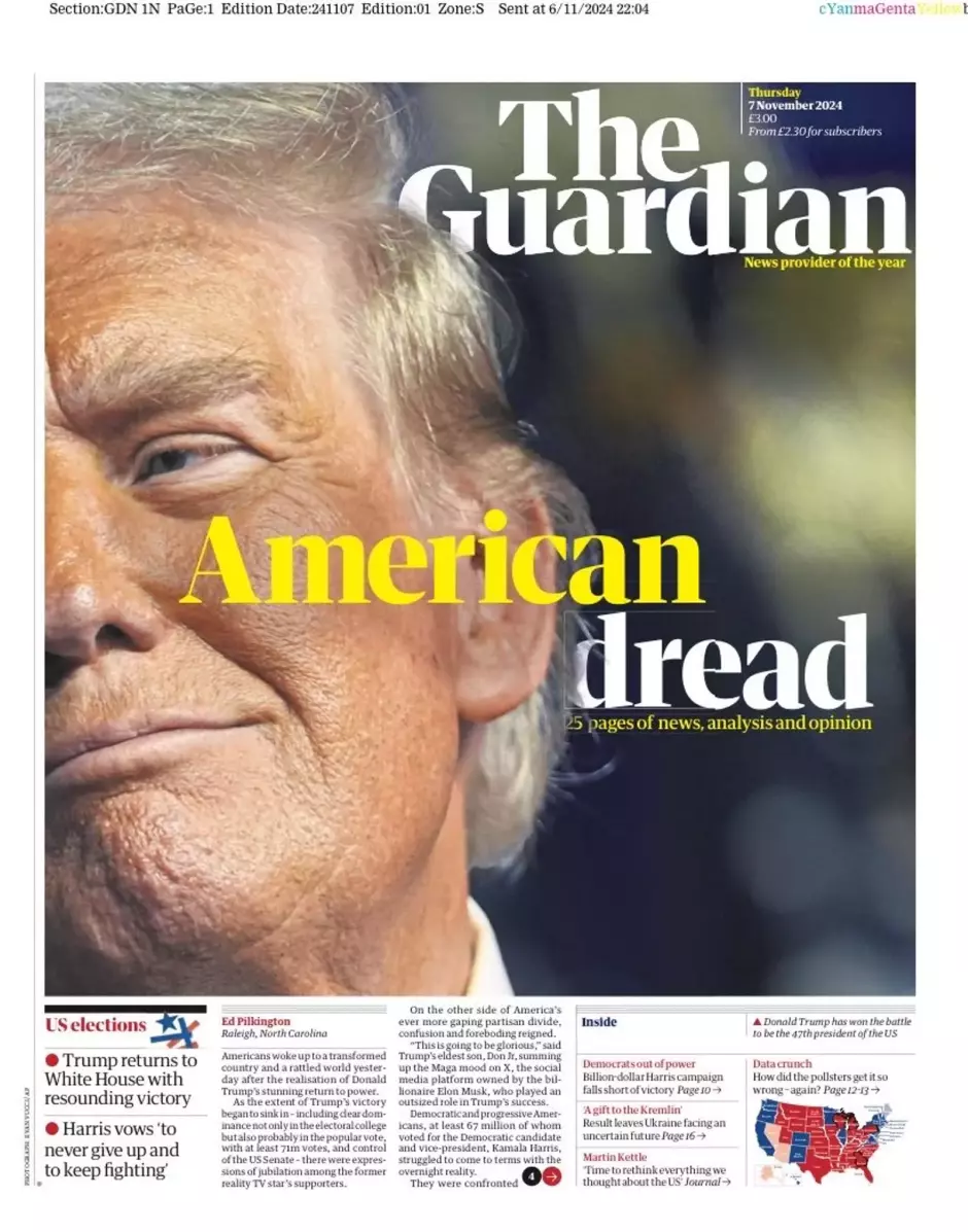 Portada de The Guardian