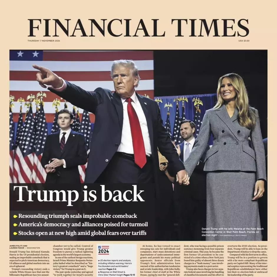 Portada del Financial Times