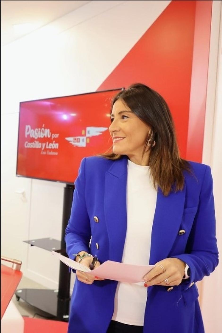 Ana Sánchez en la sede del PSOE de Zamora