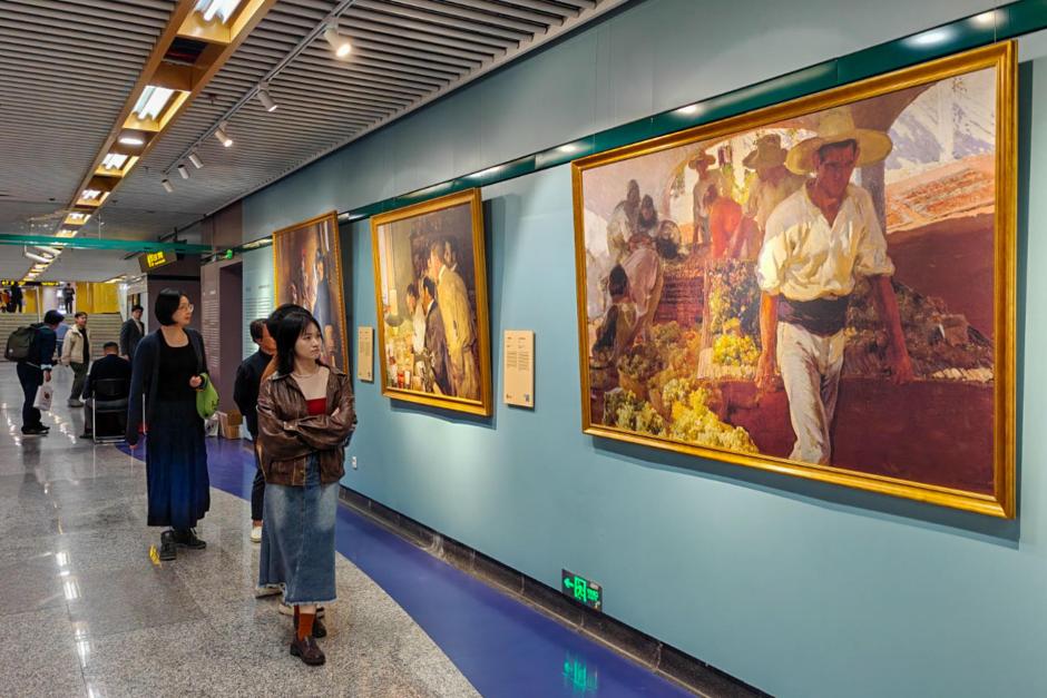 Exposición de Sorolla en el Metro de Shangai