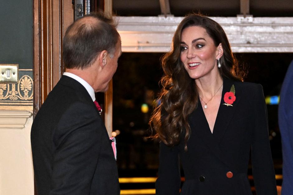 The Princess of Wales arriving to attend the annual Royal British Legion Festival of Remembrance at the Royal Albert Hall in London. Picture date: Saturday November 9, 2024. *** Local Caption *** .