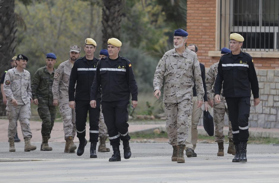 Felipe VI visita la Base Militar Jaume I de Bétera (Valencia)