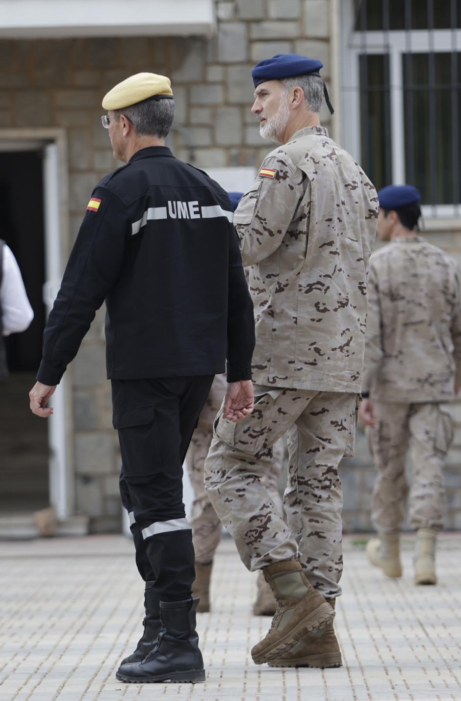 Felipe VI visita la Base Militar Jaume I de Bétera (Valencia)