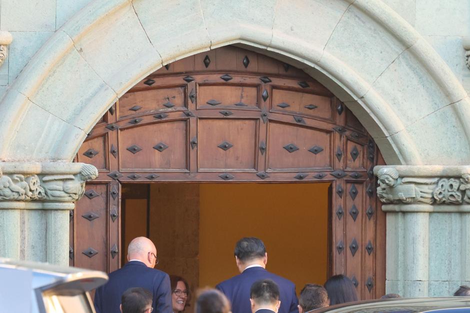 El presidente Xi Jinping, a su llegada a la Casa Museo de Colón