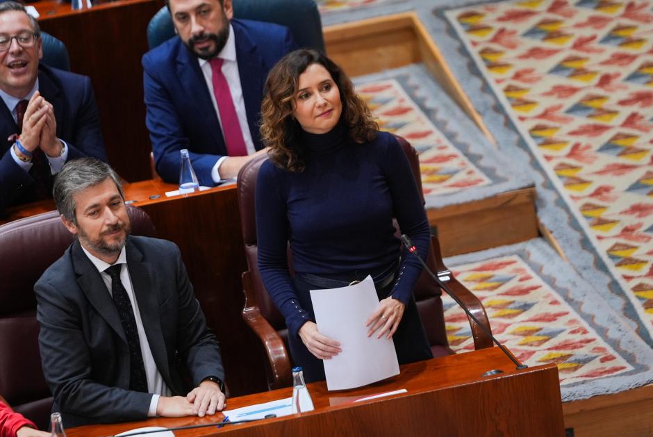 Ayuso interviene en la sesión de control en la Asamblea de Madrid