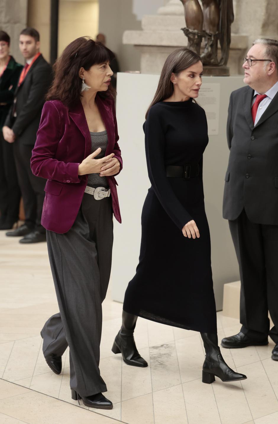 Doña Letizia, a su llegada al Museo del Prado