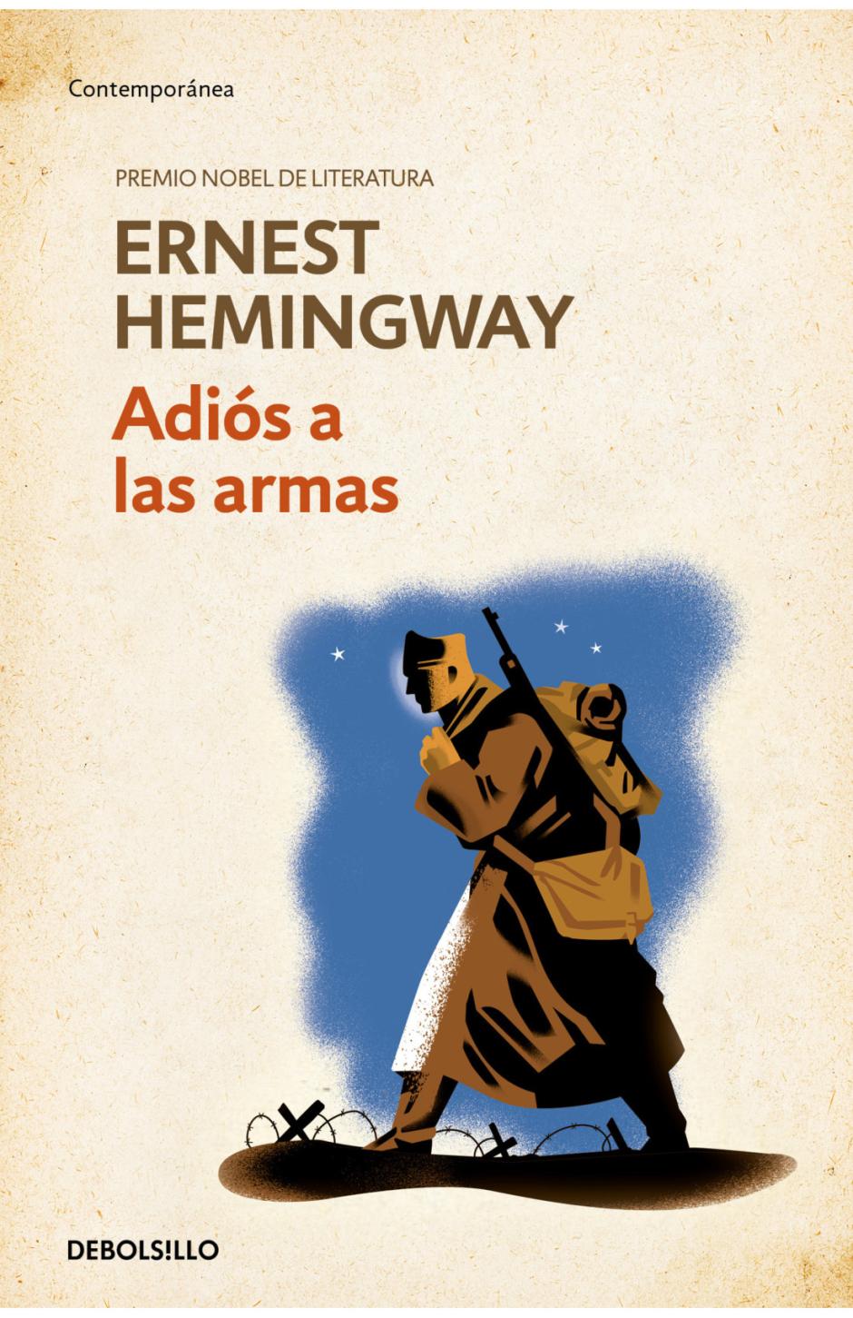 Más que una novela bélica, Adiós a las armas es una historia de amor en medio de la Primera Guerra Mundial. Y su final, como no podía ser de otra manera en una novela de Ernest Hemingway, es trágico. La novela, autobiográfica, sigue los pasos del teniente estadounidense Frederic Henry conductor de ambulancias en el frente italiano. Tras resultar herido, conoce en el hospital a una enfermera británica de la que se enamora. Cuando las líneas del frente se rompen y las tropas italianas se retiran de forma caótica, Henry deserta y huye con su novia. Perseguido por desertor, lo que equivale a una condena a muerte inmediata, tratan de alcanzar el territorio neutral de Suiza, pero los horrores de la guerra les persiguen hasta cuando creen haber alcanzado un lugar seguro.