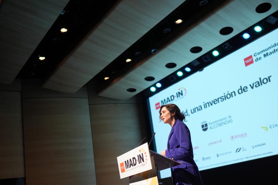 Isabel Díaz Ayuso en el evento Madrid Investment Forum