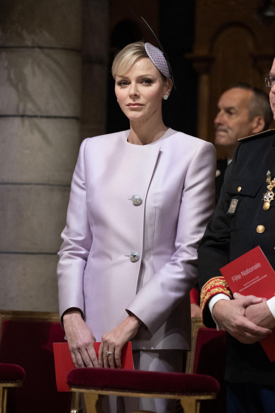 NO TABLOIDS WEB & PRINT, BILDZEITUNG OUT, BILD.DE OUT, NO DAILY MAIL, NO DAILY MAIL GROUP - Princess Stephanie of Monaco during the mass at the Cathedral of Monaco during the Monaco National Day 2023 on November 19, 2024 in Monaco, Monaco. Photo by David NIVIERE/ABACAPRESS.COM