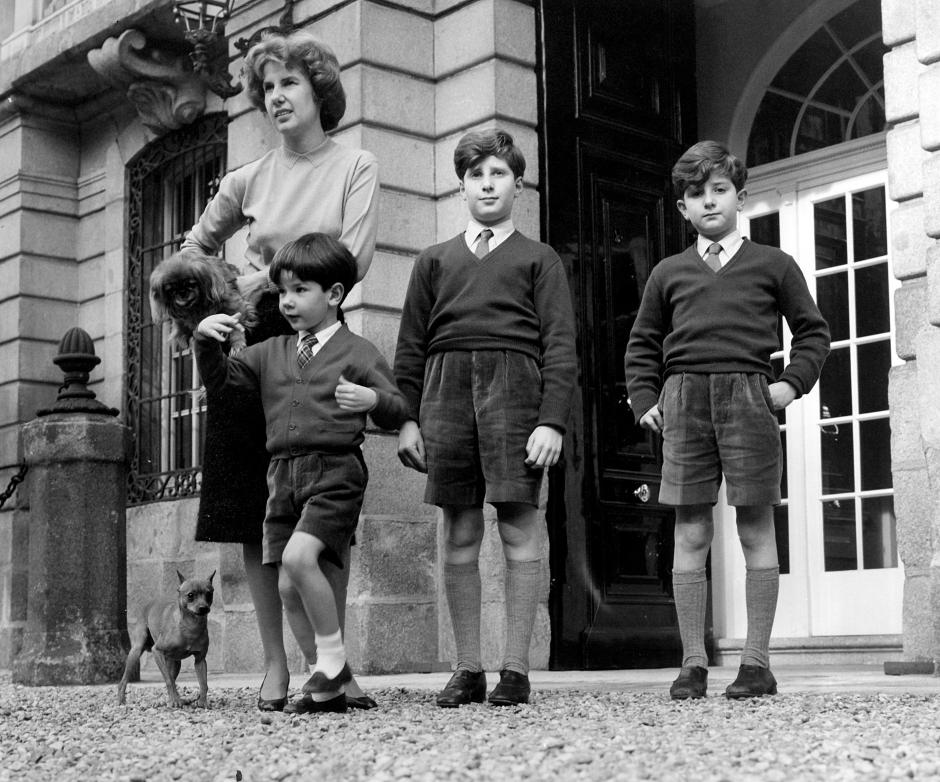 Mandatory Credit: Photo by J M Jackson/Shutterstock (1463704a)
Duchess of Alba Cayetana Fitz-James Stuart and sons
Duchess of Alba and sons in Madrid, Spain  - 1959
Duchess of Alba and sons in Madrid in the autumn of 1959.
The wealthy Duchess of Alba has got married on 5th October 2011 in the Spanish city of Seville to a man 24 years her junior. The 85-year-old, who has twice been married, tied the knot with 64-year-old civil servant Alfonso Diez despite objections from her family. According to Guinness World Records the Duchess has more titles recognised by an existing government than any other noble. Meanwhile, she has estates, palaces and treasures including art masterpieces estimated to be worth up to 3.5bn euros (£3bn). In order to allay the suspicions of some regaridng the nuptials the Duchess has reportedly divided up her wealth between her six children and grandchildren. Mr Diez has allegedly also relinquished any rights to her fortune. While hundreds turned out to wish the Duchess and her new husband well the wedding was not attended by her only daughter Eugenia Martinez de Irujo who, according to a House of Alba press release, is suffering from chickenpox. 
DUCHESS ALBA SONS MADRID SPAIN 1959 CAYETANA FITZJAMES STUART SPANISH ROYAL ROYALS SON CHILD CHILDREN Royalty Female With Others Personality 11191271