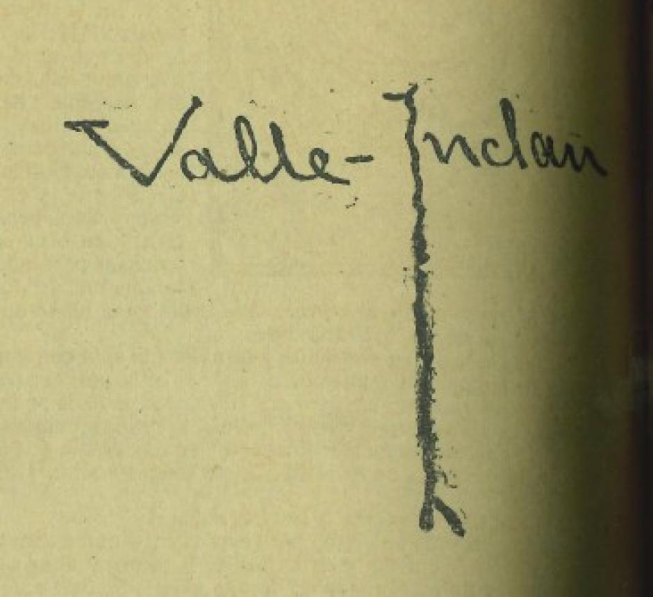 Firma de Valle-Inclán