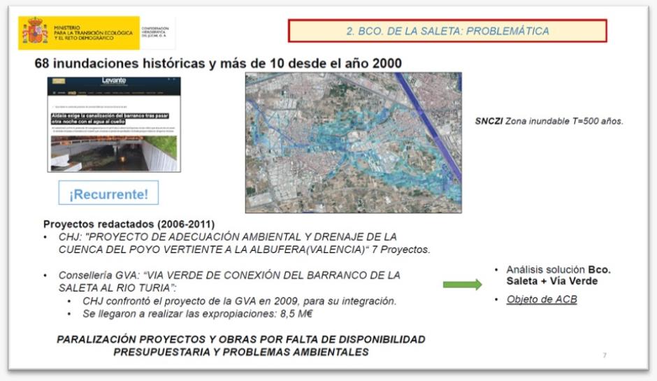 Explicación del Miteco sobre la paralización de las obras en el Poyo