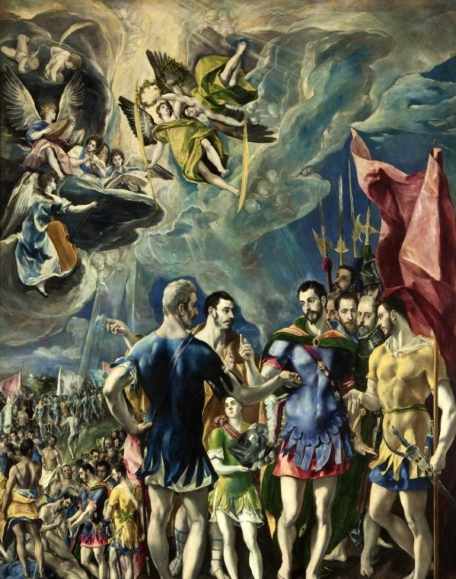 Pintura del Martirio de San Mauricio de El Greco