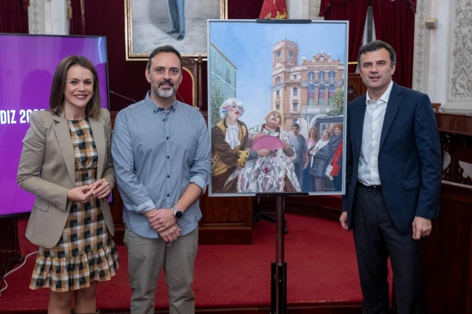 El alcalde de Cádiz ha transmitido al artista «su valentía» por el hecho de haber asumido «este reto»